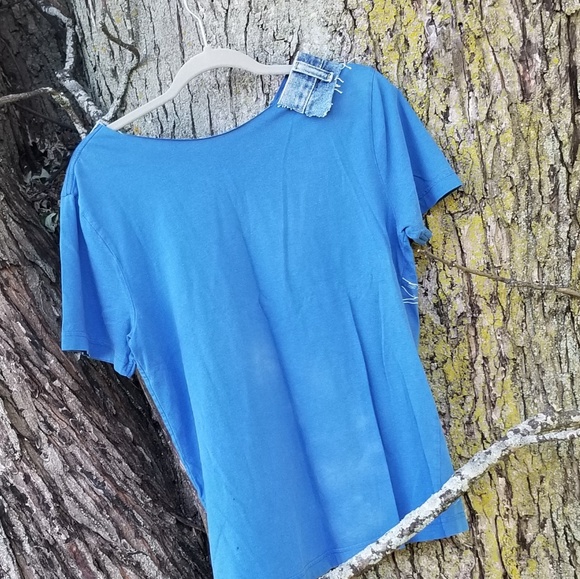 Tree Graphic Tee Jean Tshirt Upcycled - Picture 3 of 4